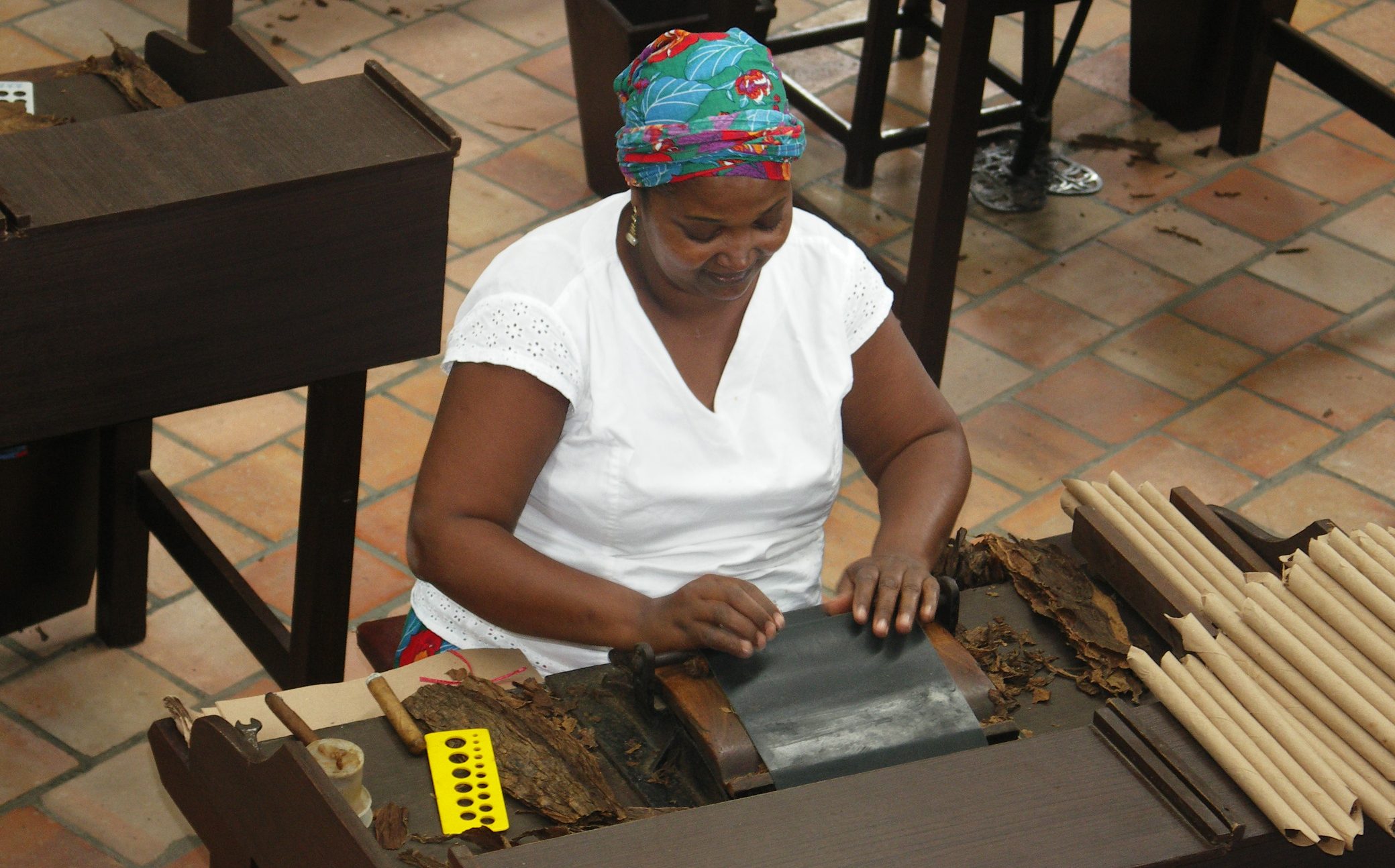 Woman working in Salvador. 