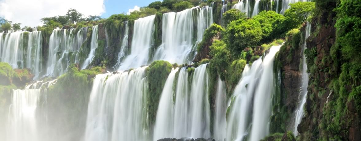 The multi level waterfalls on the Argentinian side. 