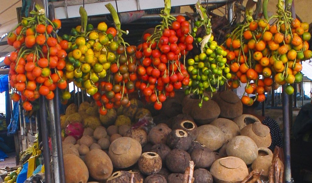 Some of the produce available at the market in Manaus. 