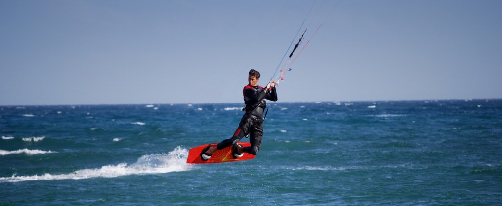 Kitesurfing, one of the most popular sports in Northeast Brazil. 