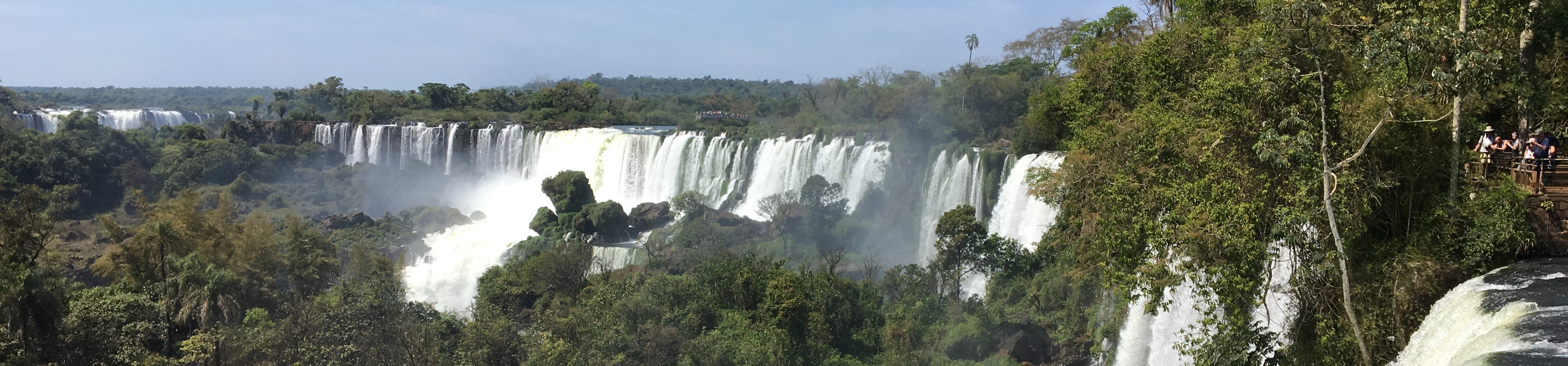 Panoramic view of Iguacu falls.