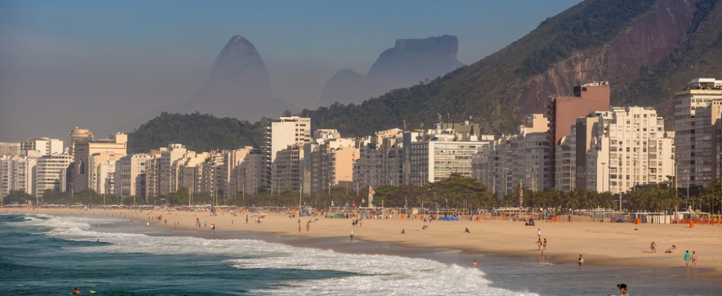 The mythical Copacabana in Rio de Janeiro. 