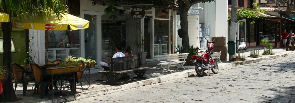 One of the trendy main streets in Buzios. 