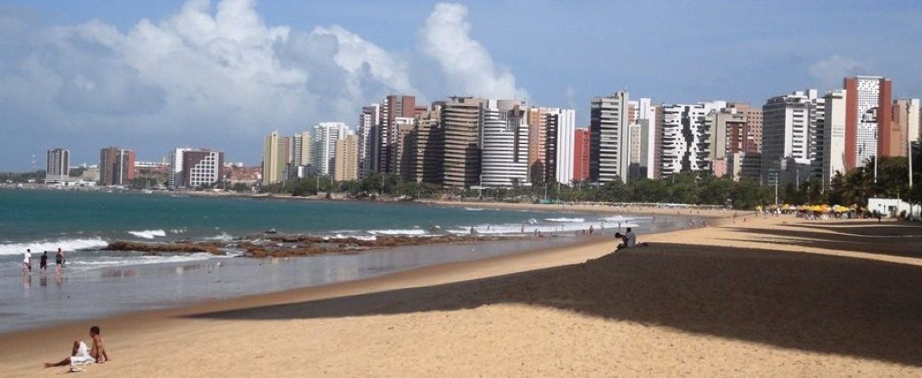 Beira Mar avenue from the beach in Fortaleza. 