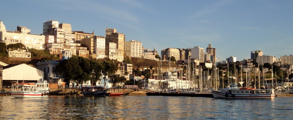 A view of Salvador de Bahia from the water. 