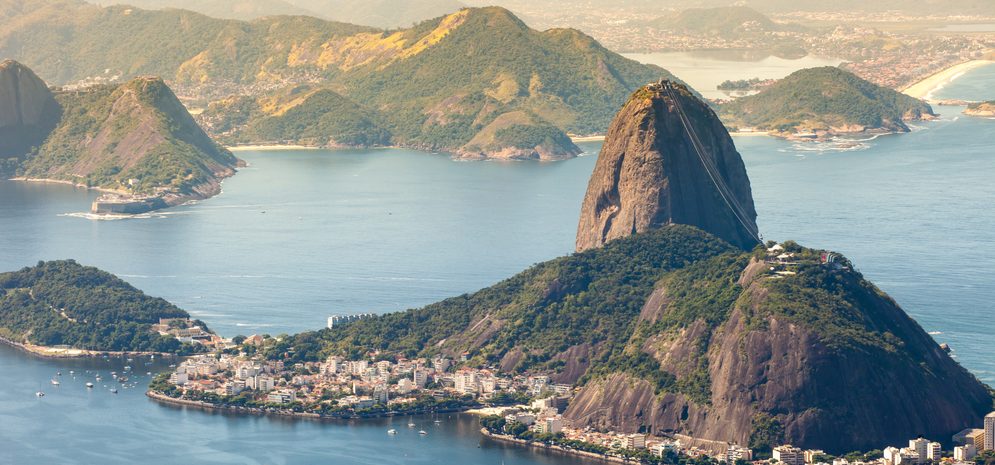 Picture postcard view of Rio de Janeiro. 