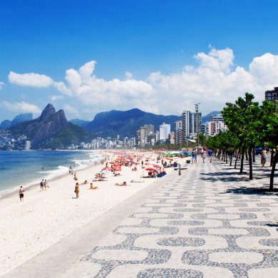 Leblon beach in Rio de Janeiro.