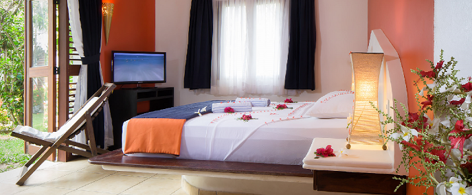 Room in the my blue hotel in Jericoacoara. 