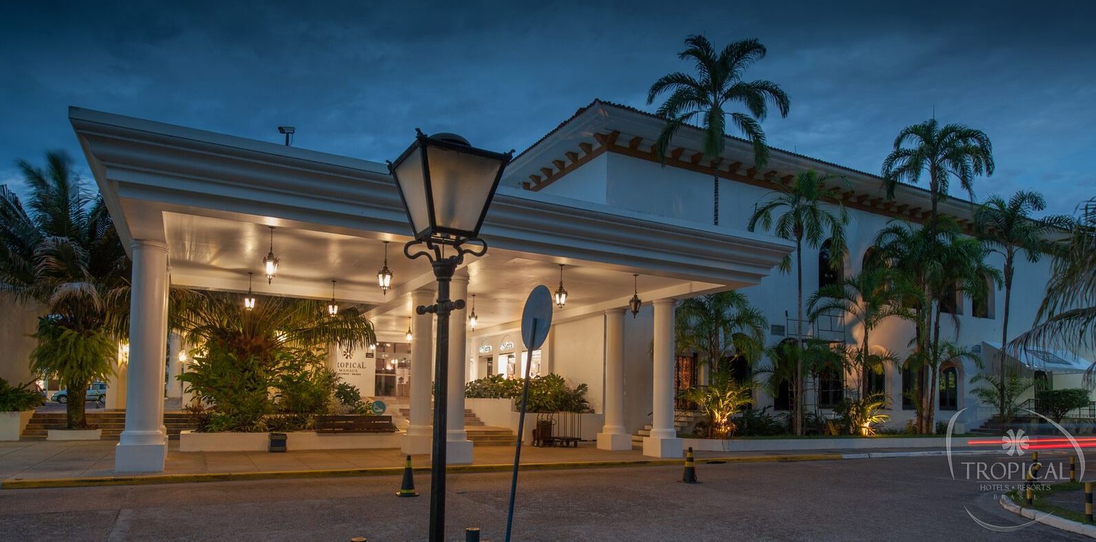 The beautiful façade of the hotel tropical Manaus eco- resort.