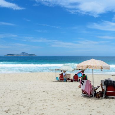 Rio de Janeiro parasols plage de Barra