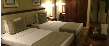 Comfortable double room in hotel Olinda in Rio. 