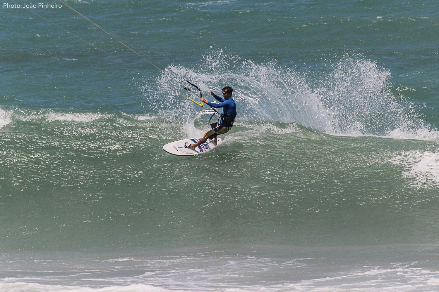 Kitesurfer getting a wave in Guajiru.