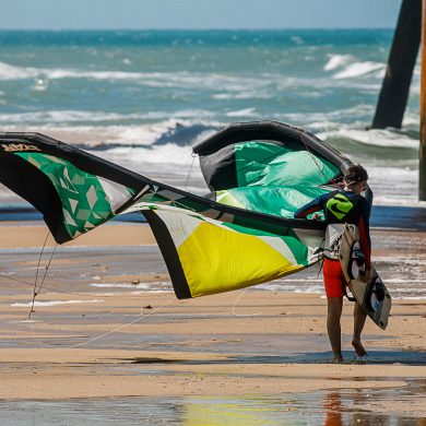 Kitesurfer in Fortaleza.