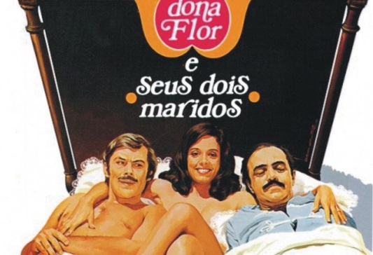 Advertisement for Dona Flor and her two husbands early Brazilian cinema novo film.