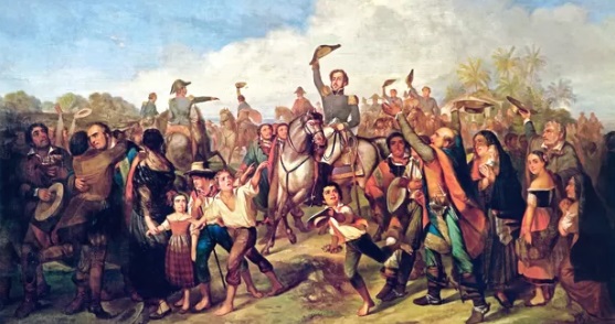 Image depicting the cry of Ipiranga, when Brazil became independent.